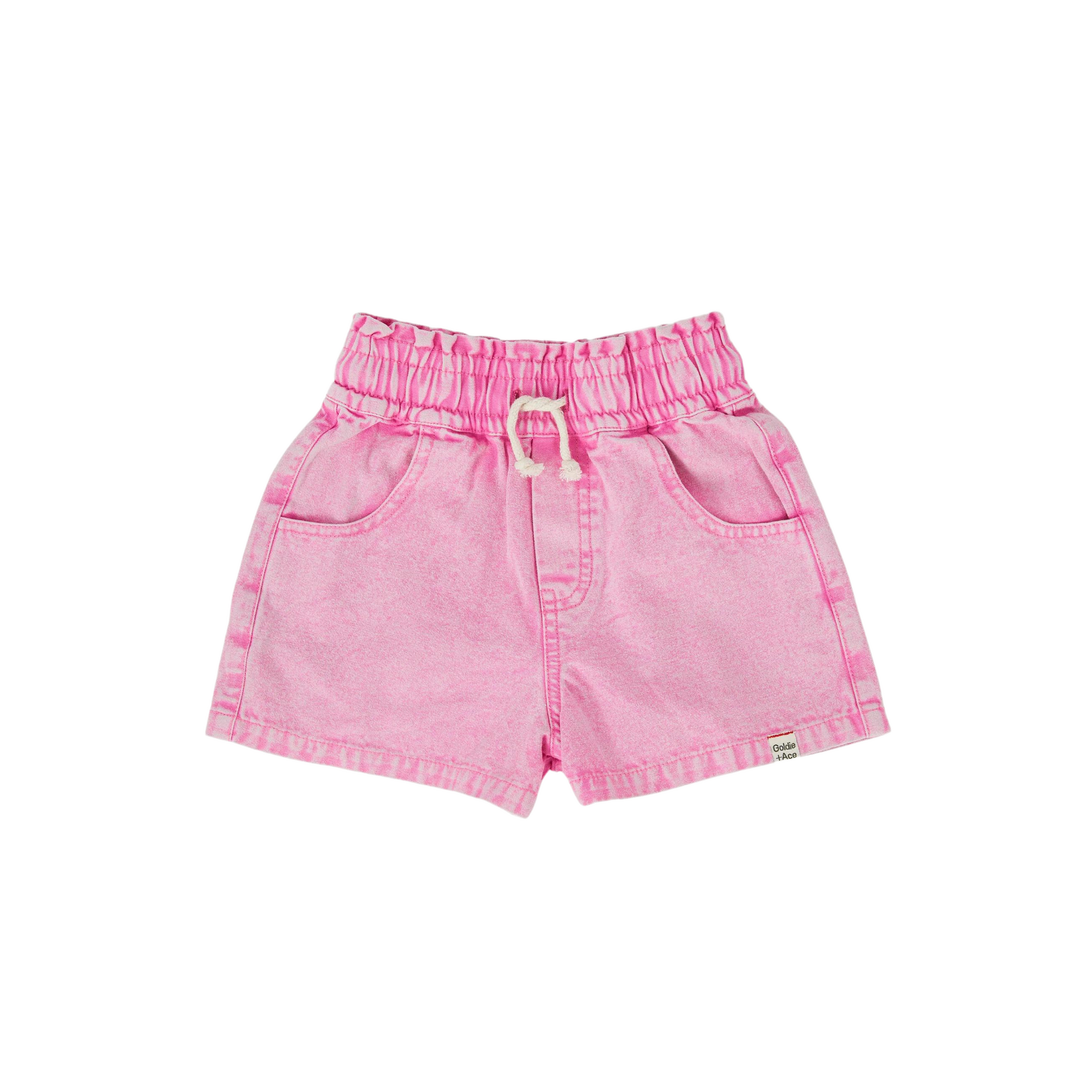 Goldie + Ace Ziggy Denim Shorts - Bubblegum