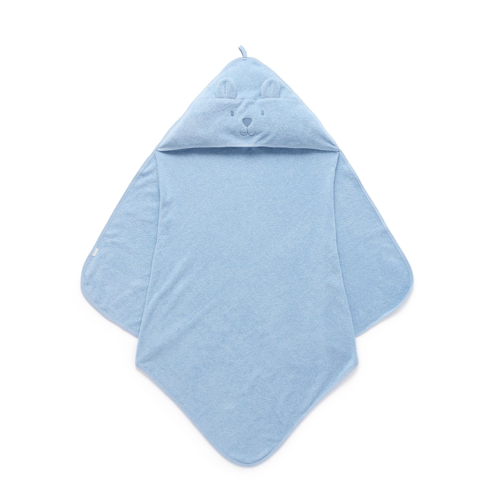 Purebaby Hooded Bear Towel - Blue