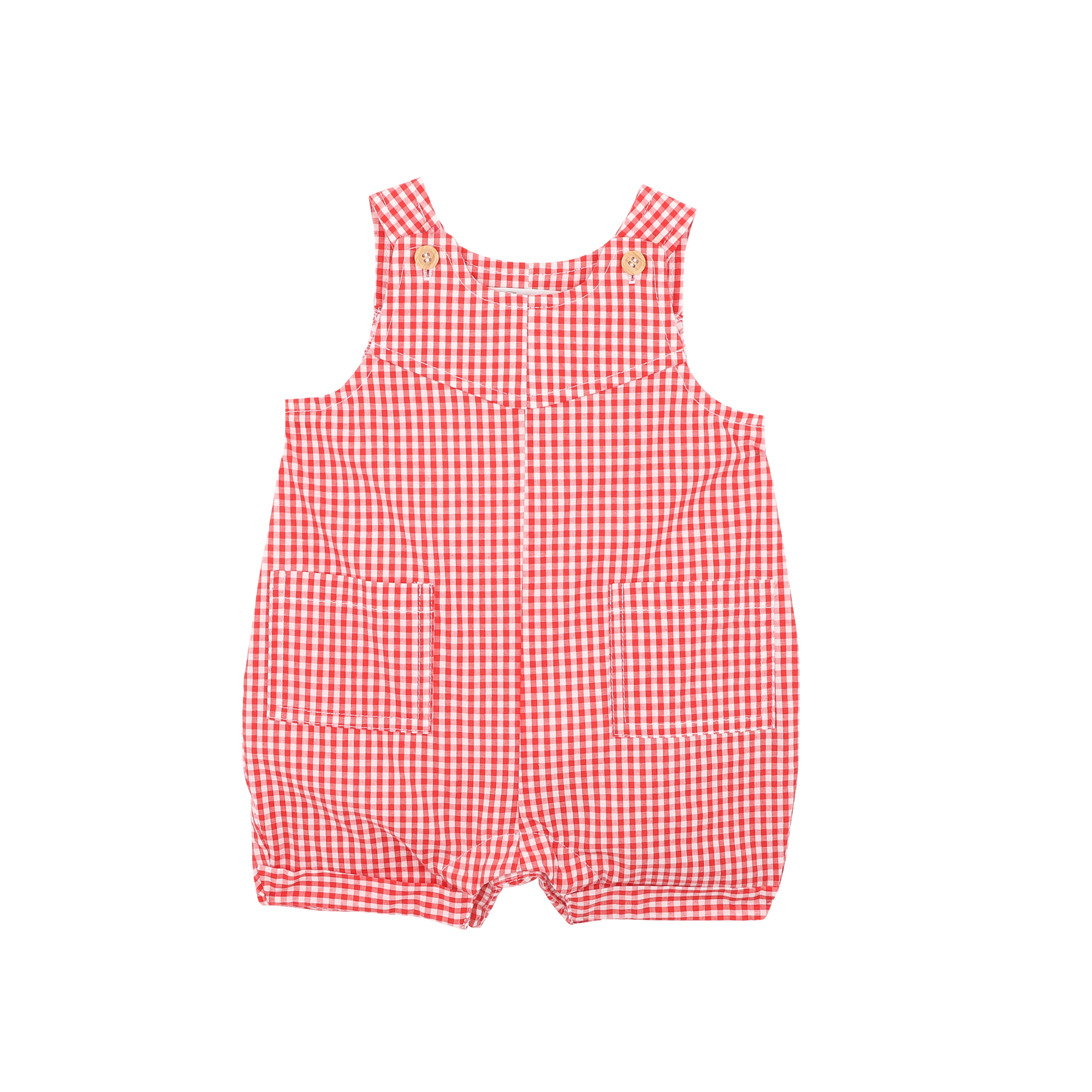 Festive Gingham Overalls