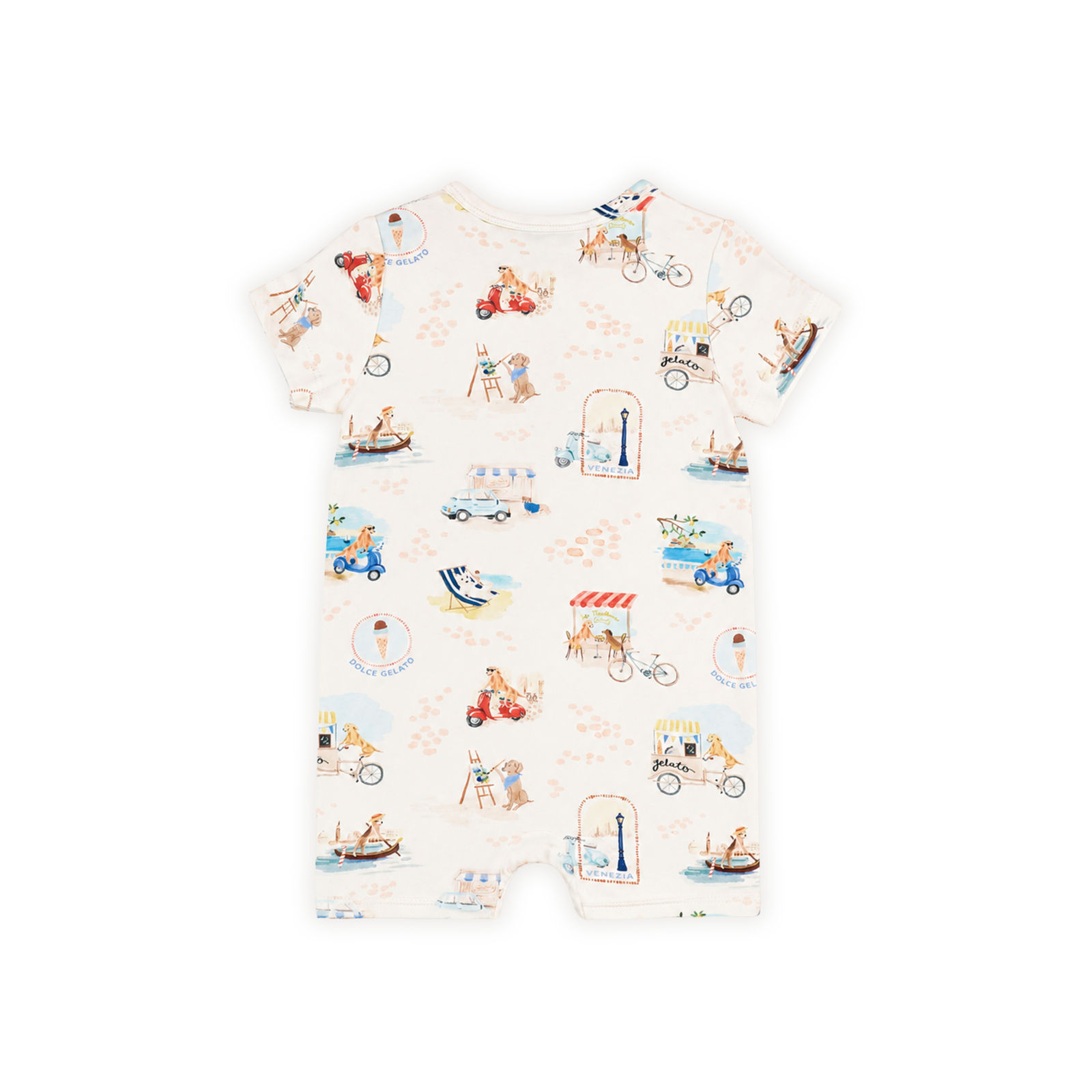 Alexi Organic Ss Zip Romper