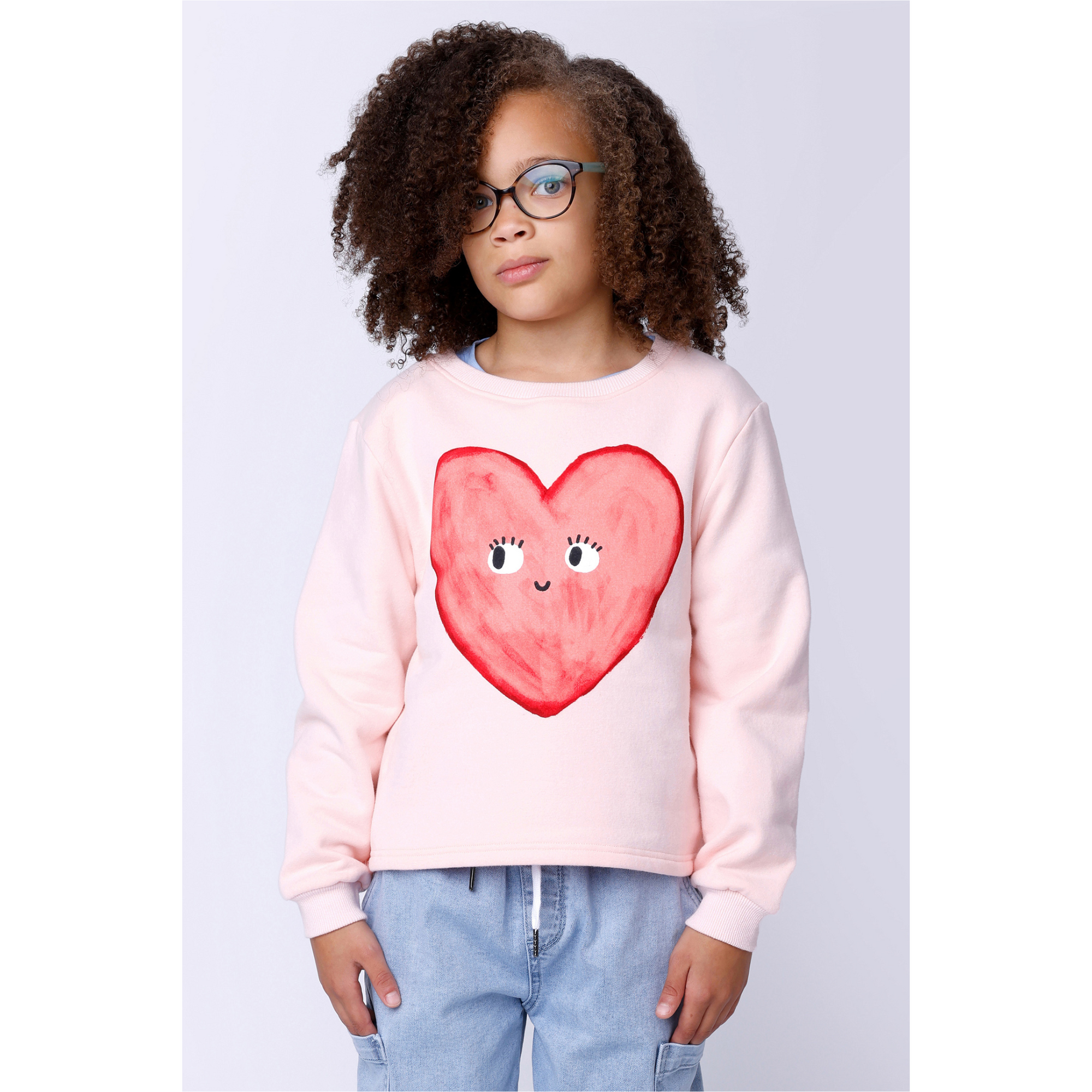 Minti Painted Heart Furry Crew - Ballet