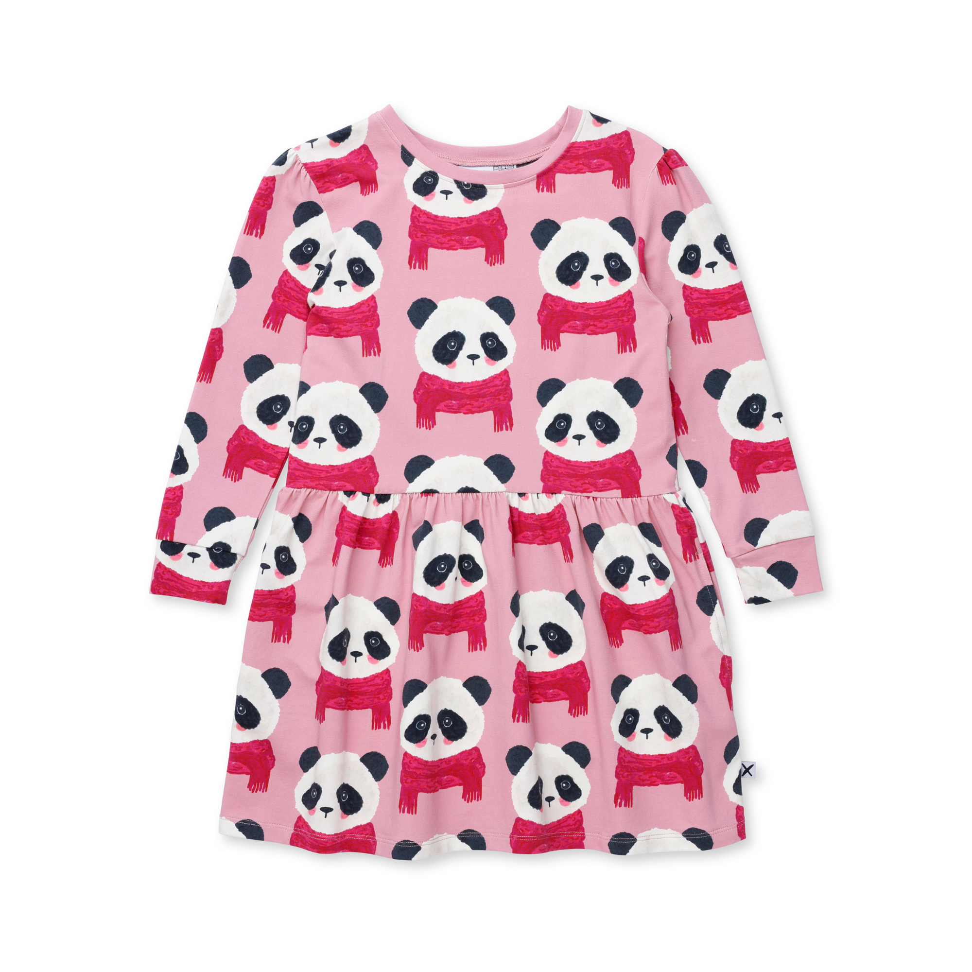 Minti Cosy Pandas Dress - Fuchsia