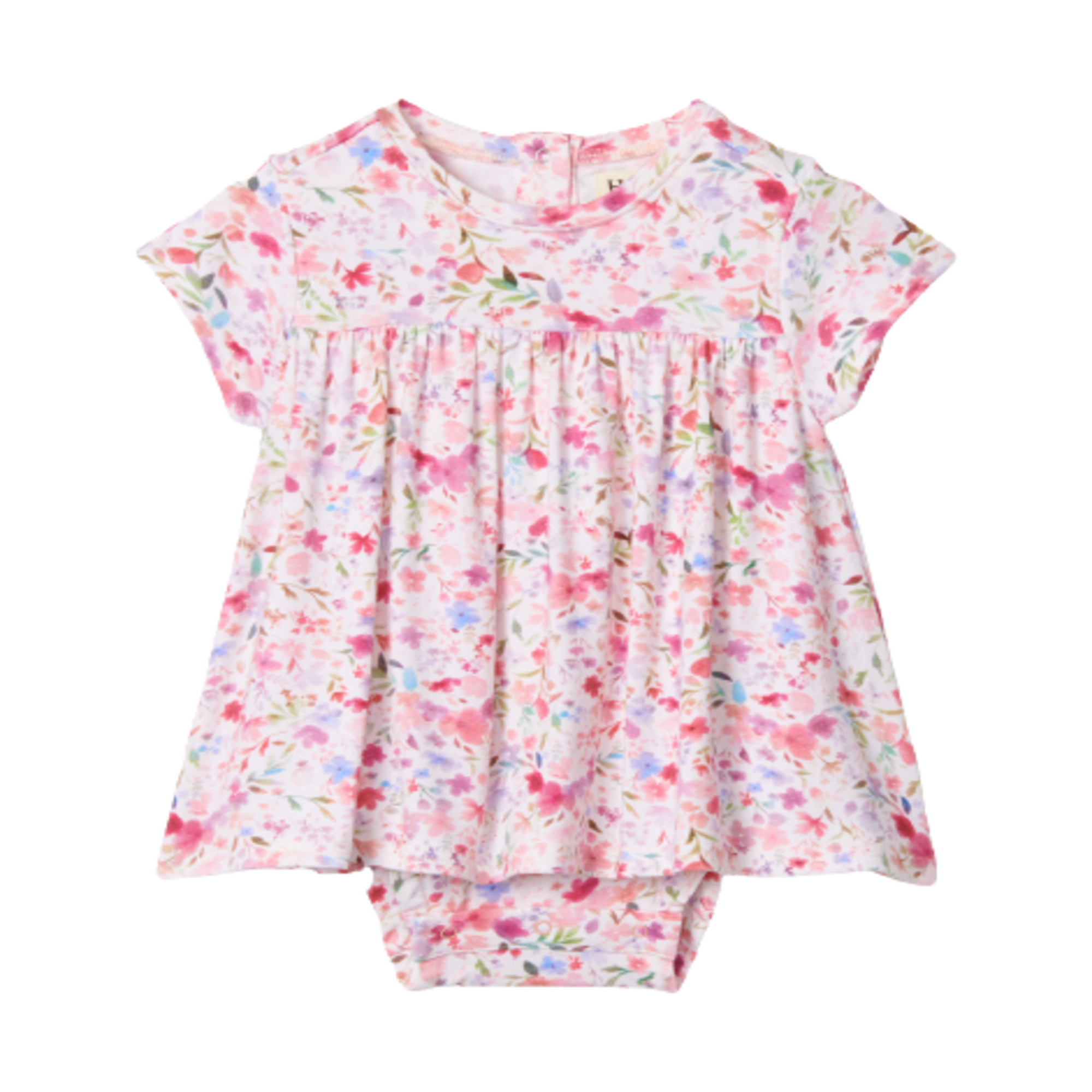 Hatley Watercolour Flowers Baby One Piece Dress - Pristine