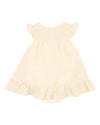 Bebe Tillie Emb Daisy Overlay Dress - Lemon Stripe