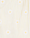 Bebe Tillie Emb Daisy Overlay Dress - Lemon Stripe