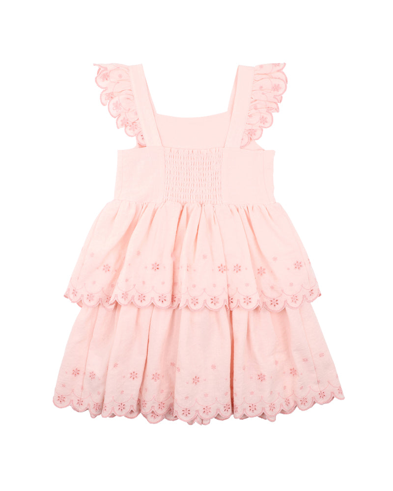 Bebe Tillie Broidery Dress - Peachy Pink