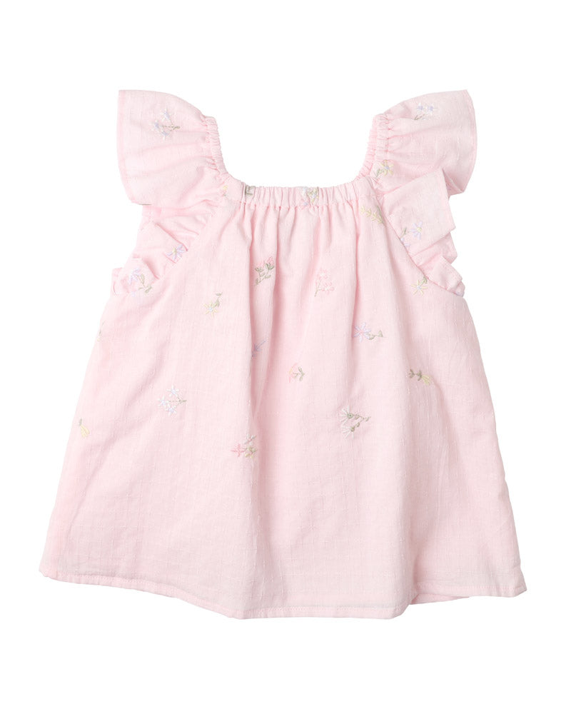 Bebe Florence Embroidered Dress - Mid Pink