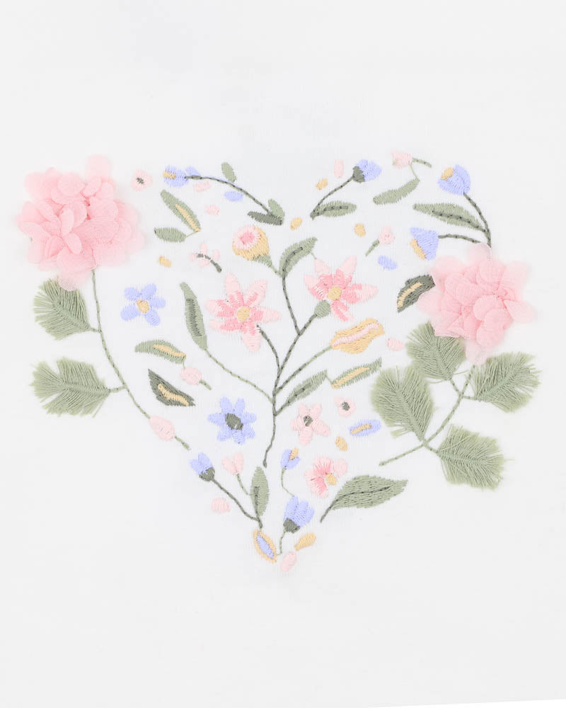 Bebe Anya Heart Organic SS Tee