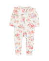 Bebe Anya Bloom Organic Print LS Zipsuit