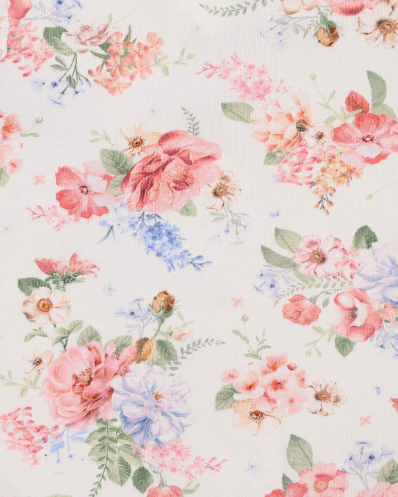 Bebe Anya Bloom Organic Print LS Zipsuit