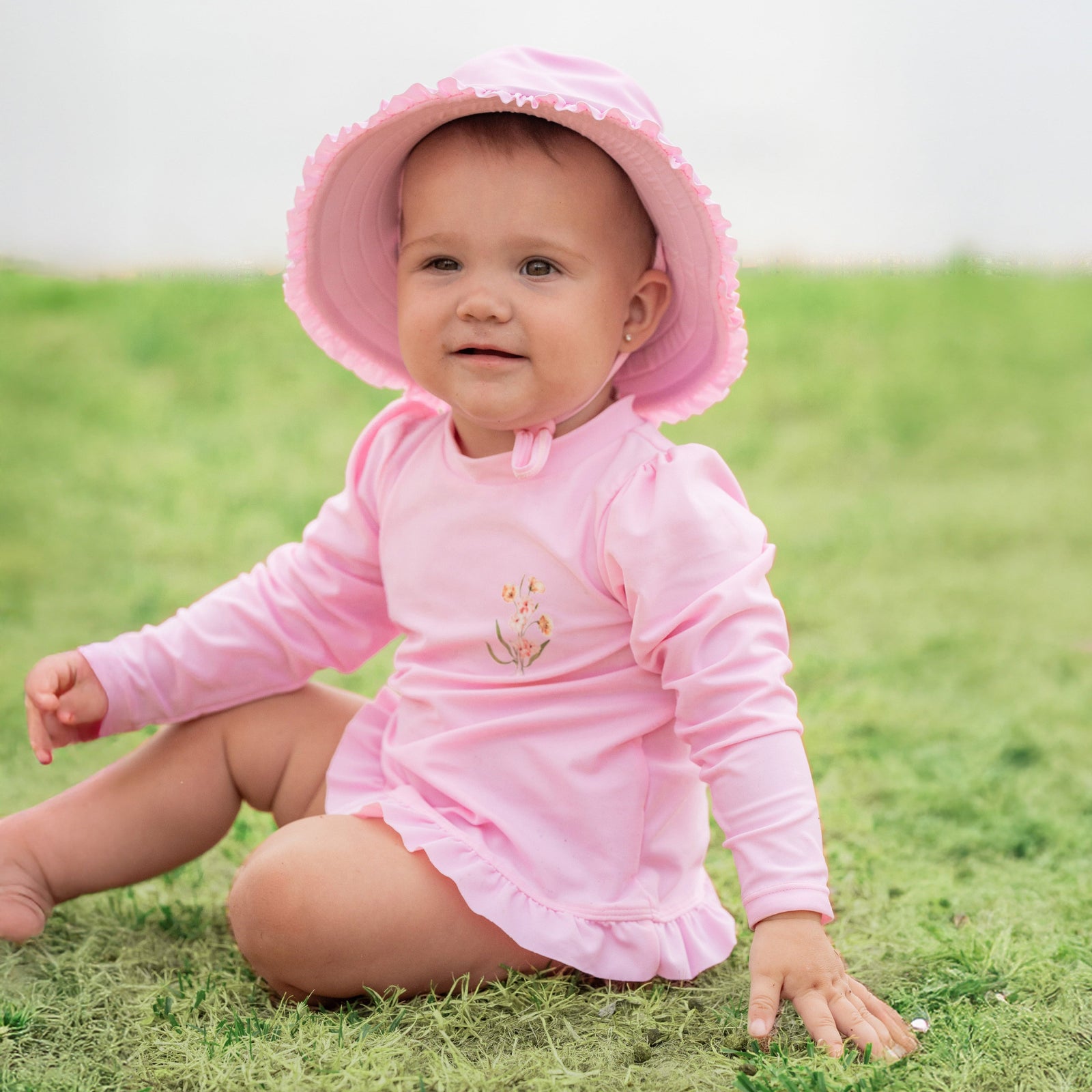 Myra Pink Long Sleeve Rash Top