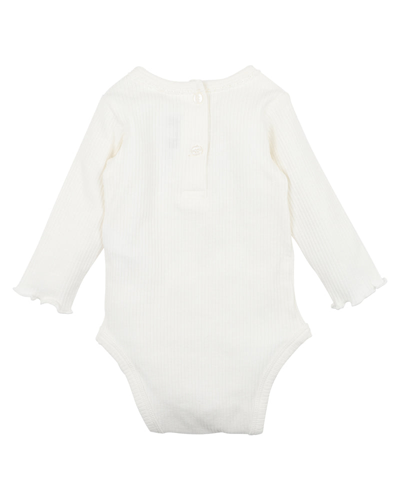 Bebe Thea Embroidered Bodysuit - Cloud