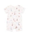 Bebe Anya Ditsy Organic Print SS Zipsuit