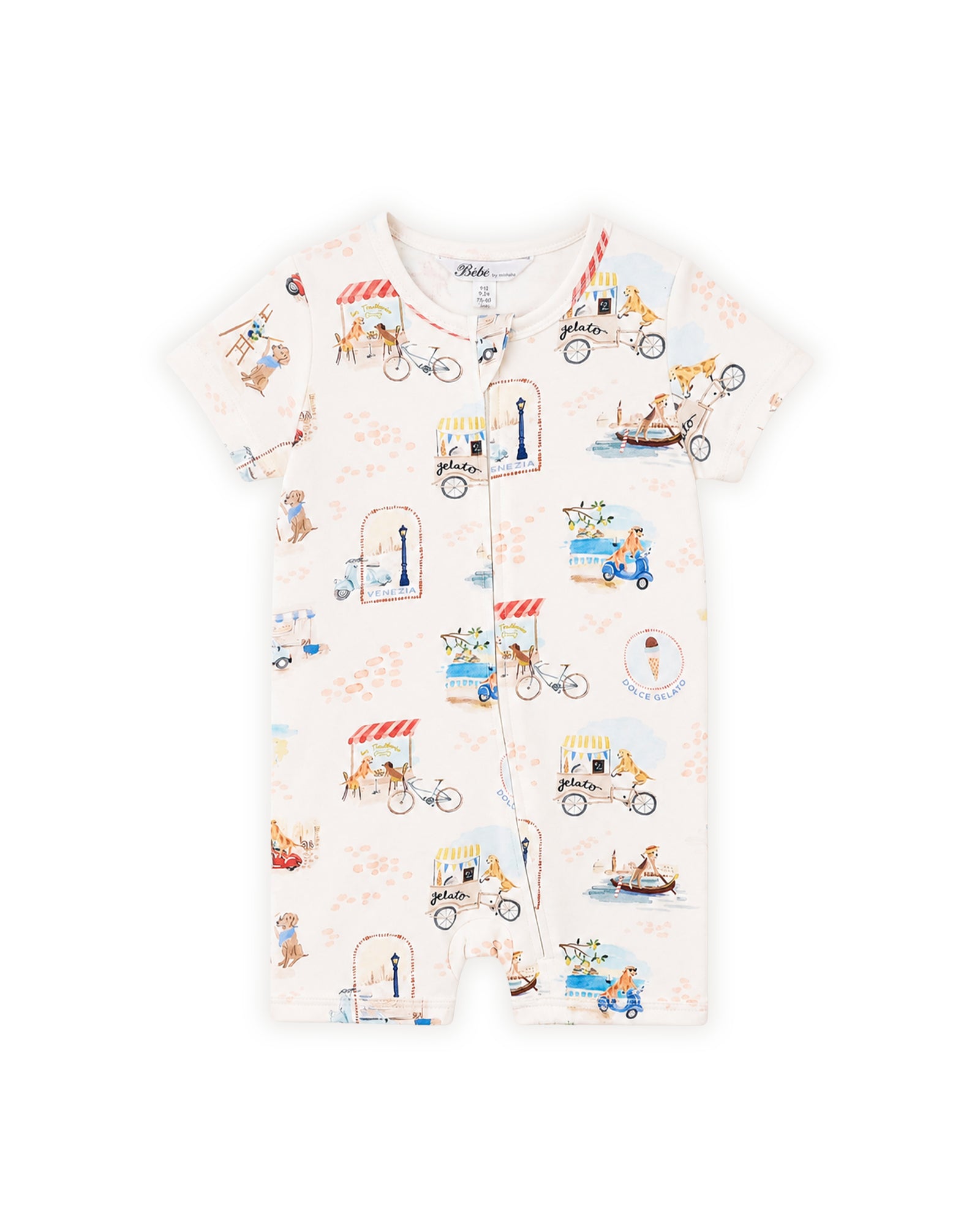 Alexi Organic Ss Zip Romper