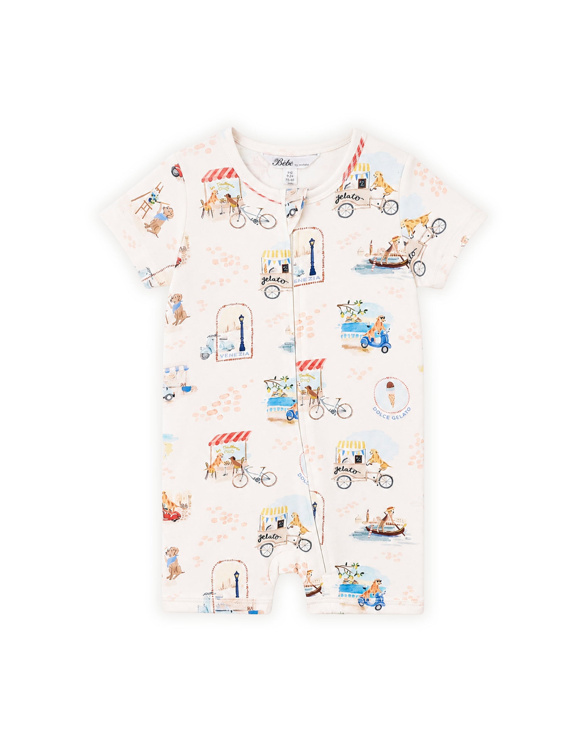 Alexi Organic Ss Zip Romper