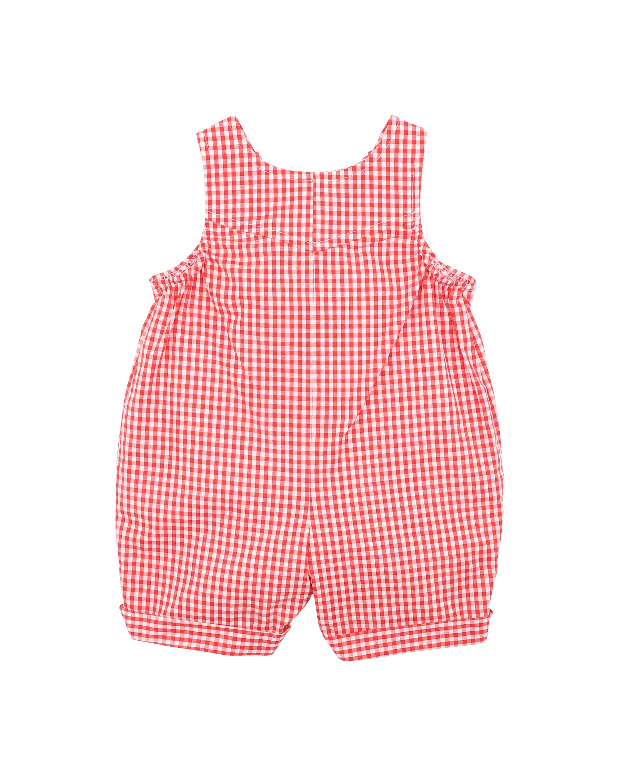 Festive Gingham Overalls