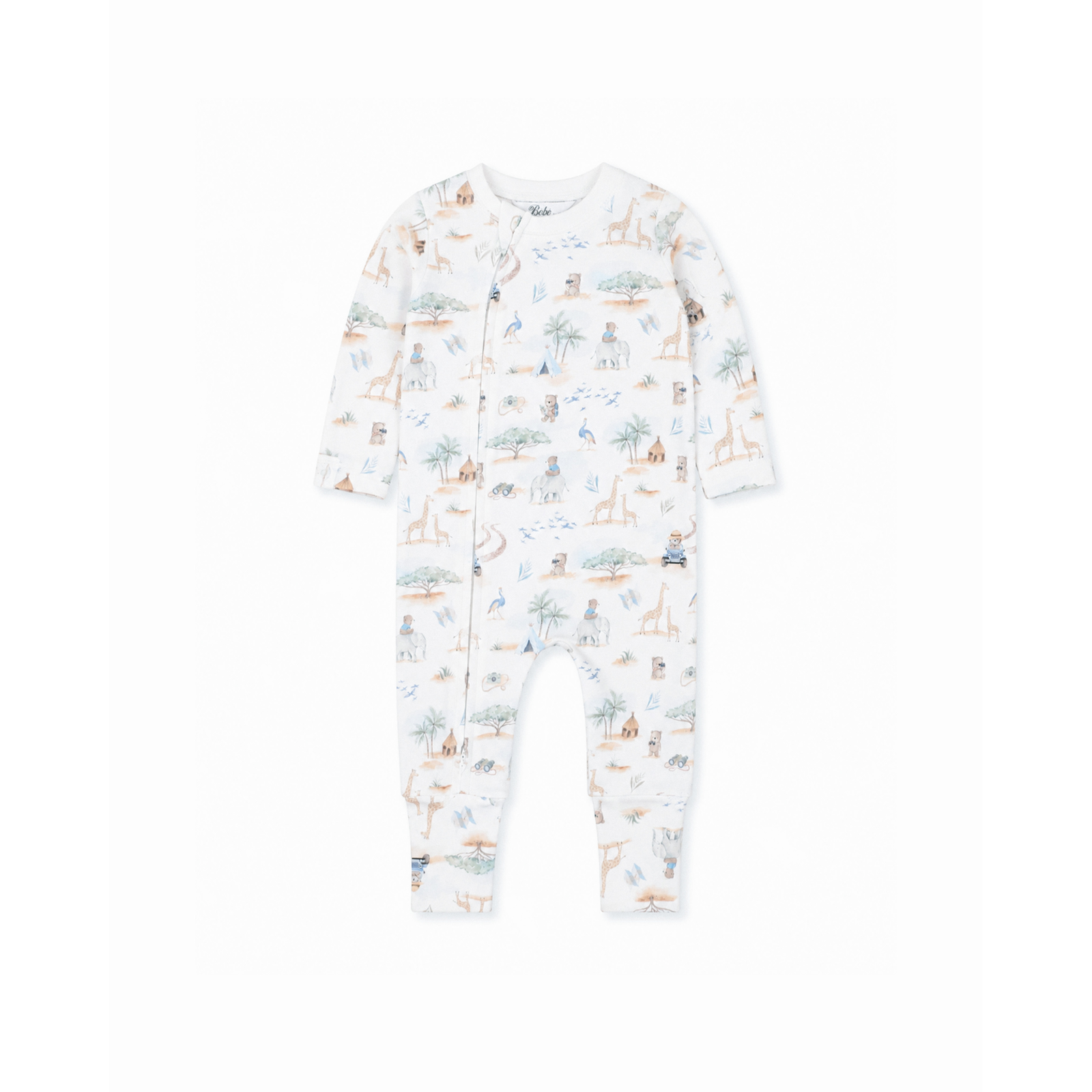 Bebe Brady Organic Ls Zipsuit - Brady Print