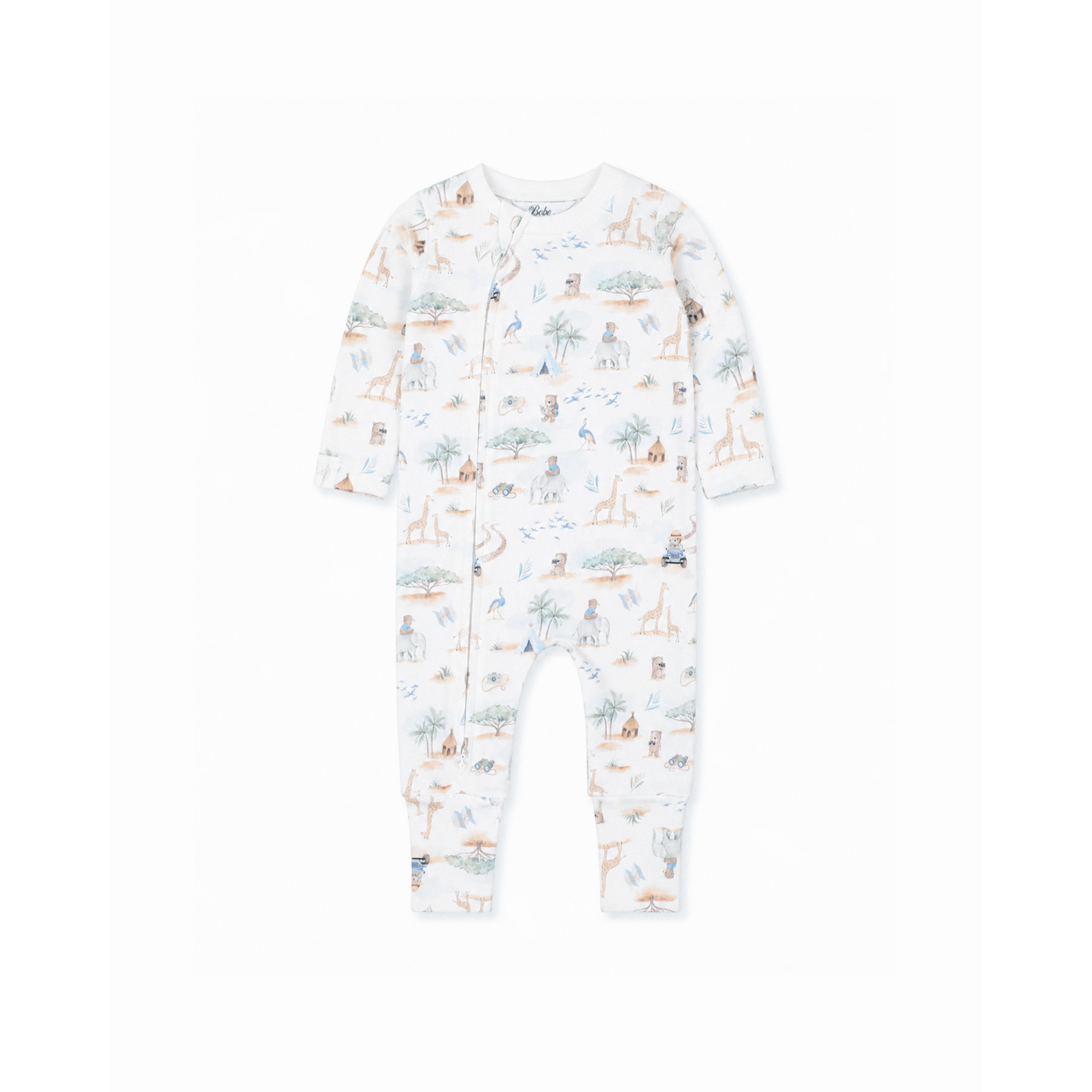 Bebe Brady Organic Ls Zipsuit - Brady Print