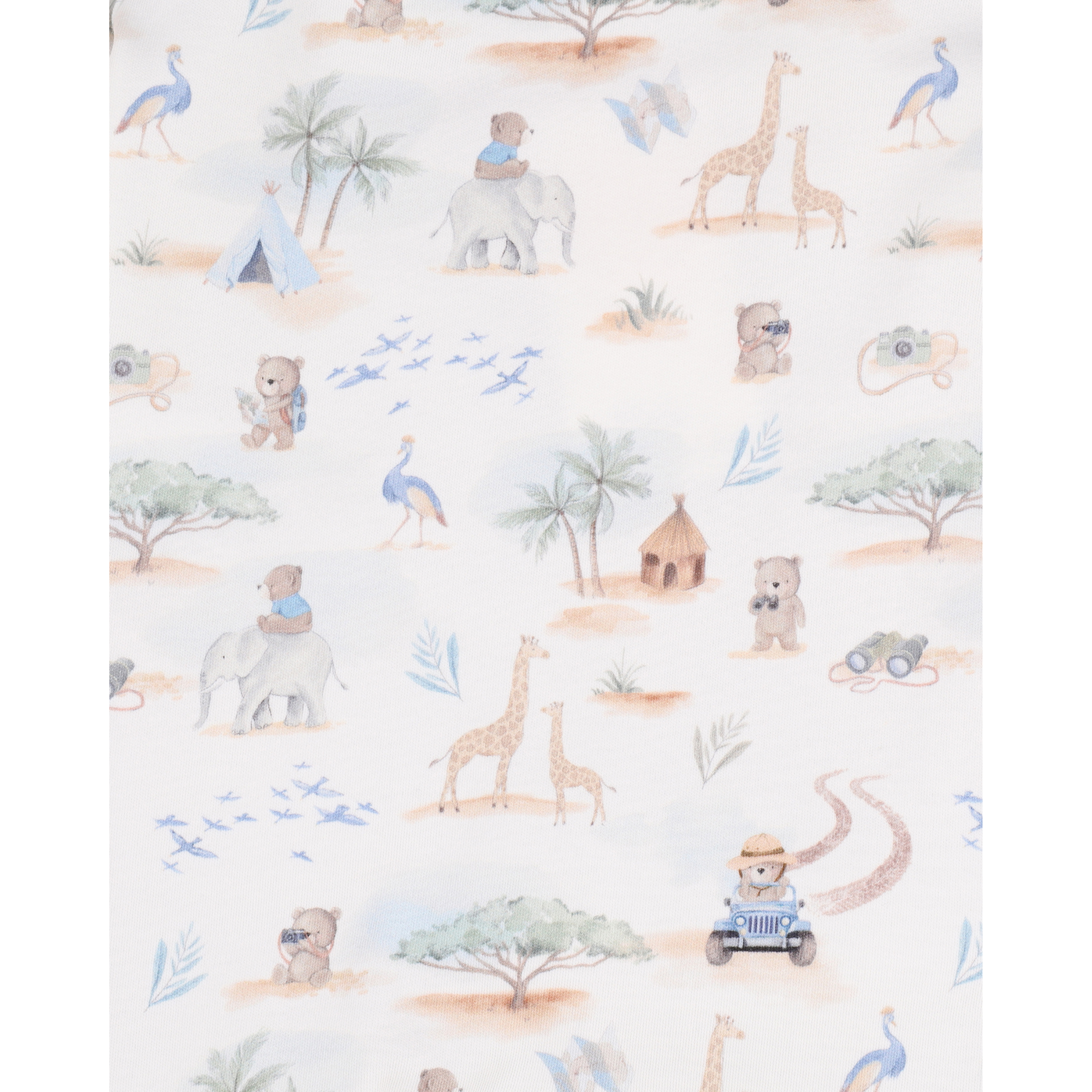 Bebe Brady Organic Ss ZIP Romper - Brady Print