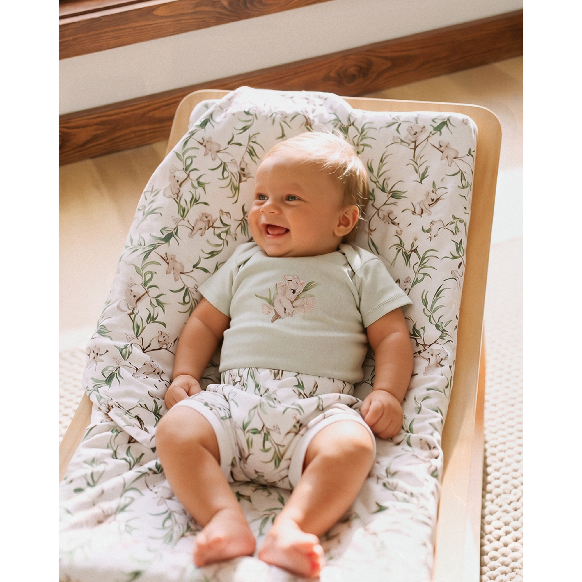 Bebe Taylor Organic Koala Bodysuit - Sage