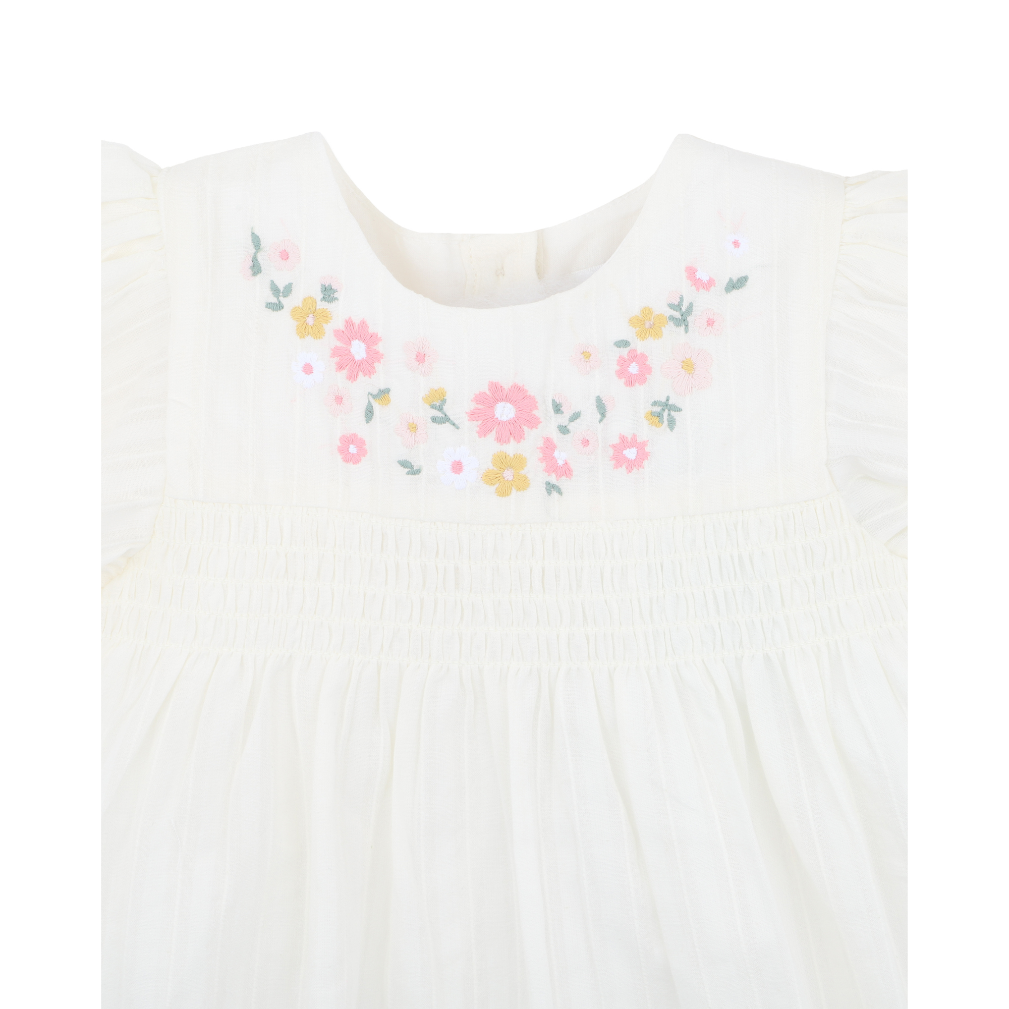Bebe Willa Embroidery Dress - Cream