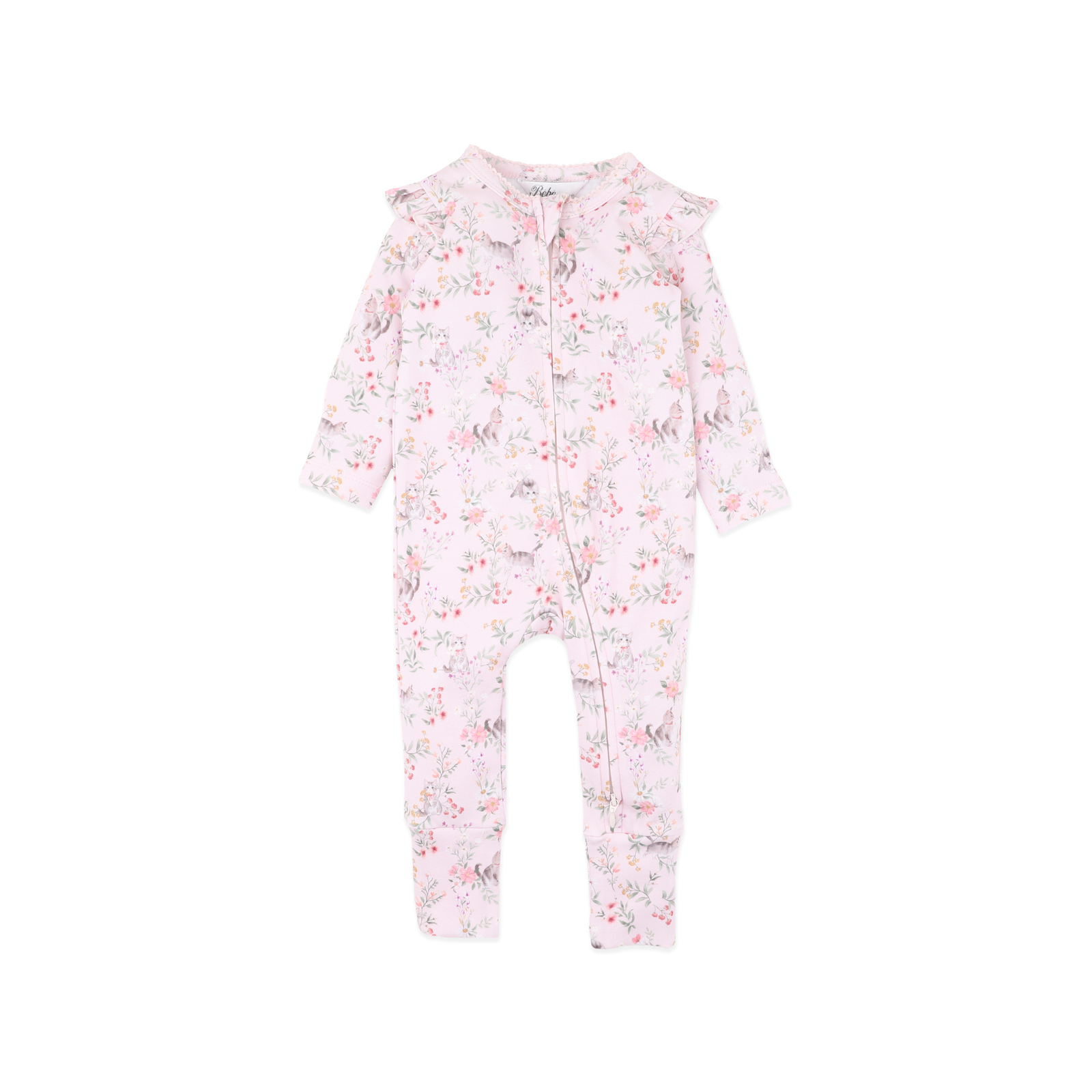 Bebe Willa Organic Ls Zipsuit - Willa Print