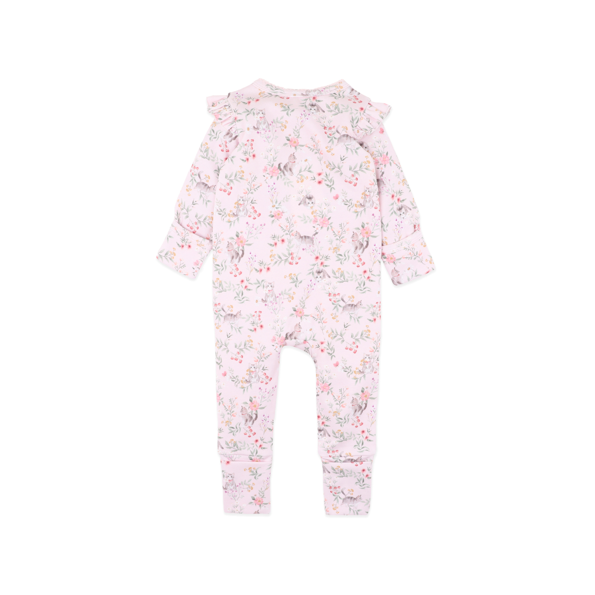 Bebe Willa Organic Ls Zipsuit - Willa Print