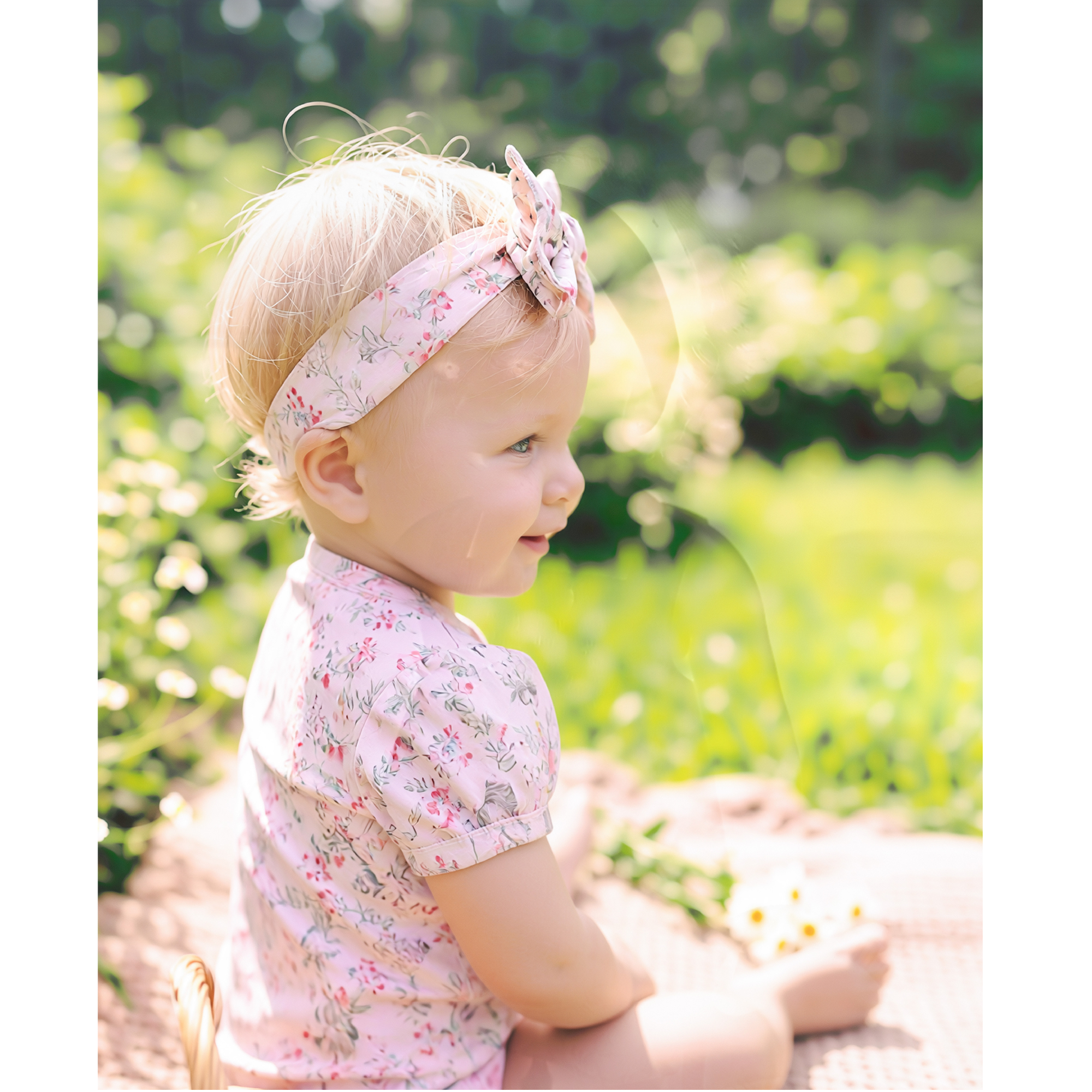 Bebe Willa Organic Ss ZIP Romper - Willa Print