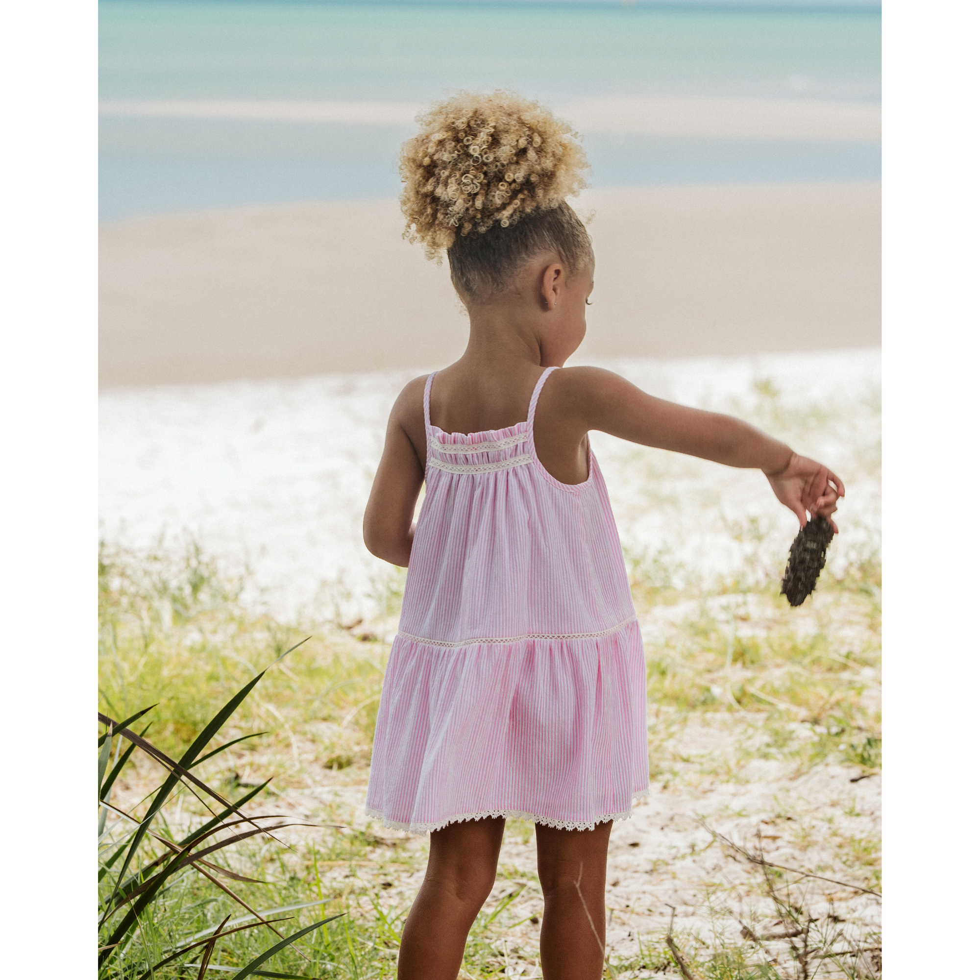 Bebe Willa Stripe Dress - Musk Pink Stripe