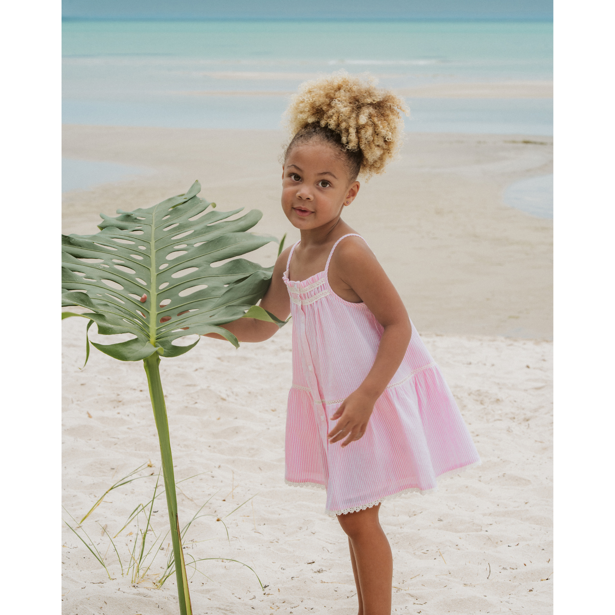 Bebe Willa Stripe Dress - Musk Pink Stripe