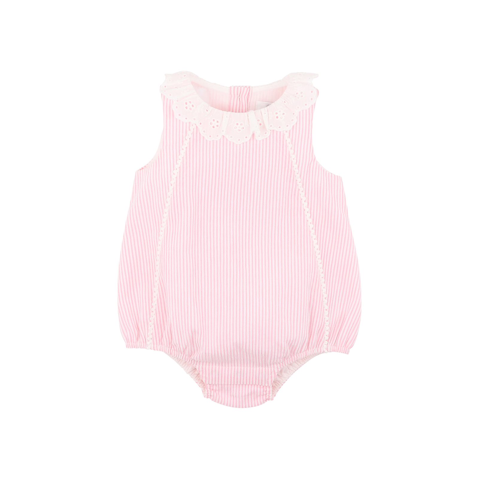 Bebe Willa Stripe Lace Collar Bodysuit - Musk Pink Stripe