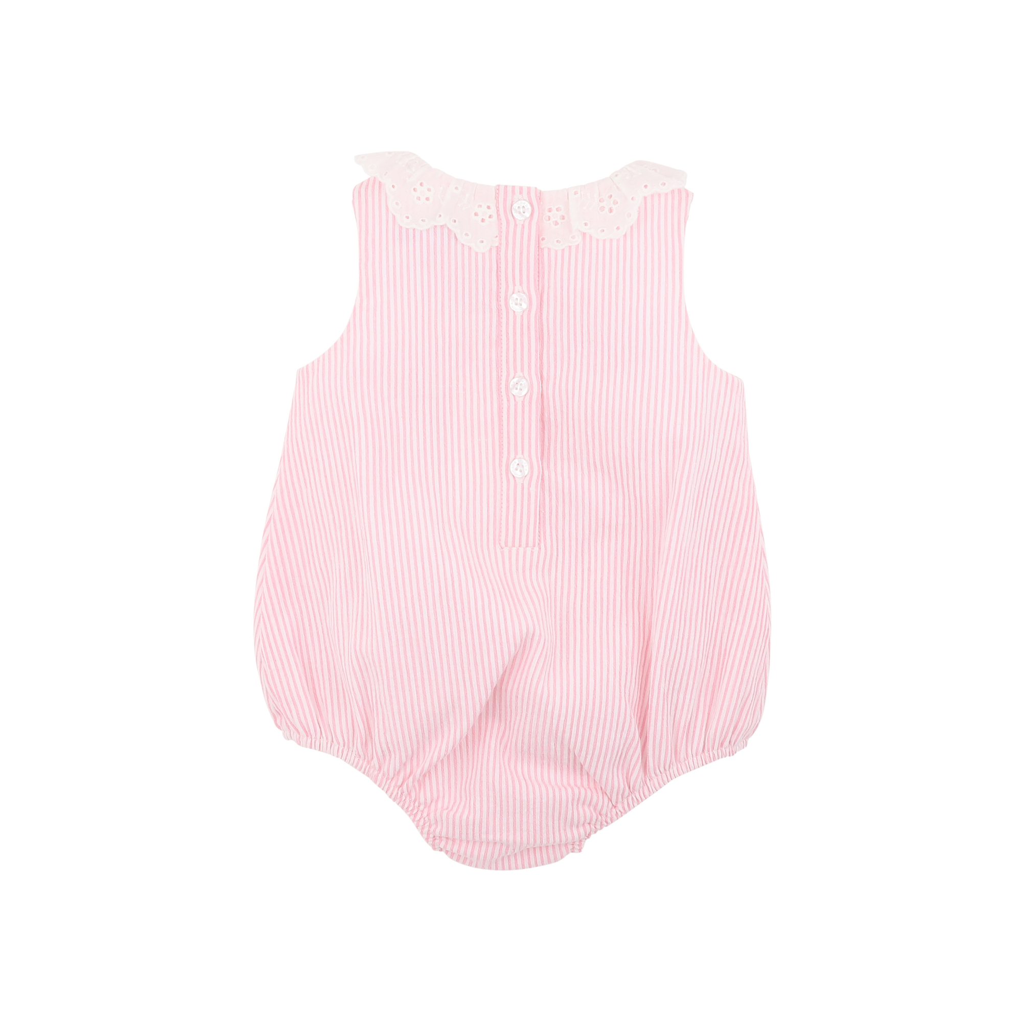 Bebe Willa Stripe Lace Collar Bodysuit - Musk Pink Stripe