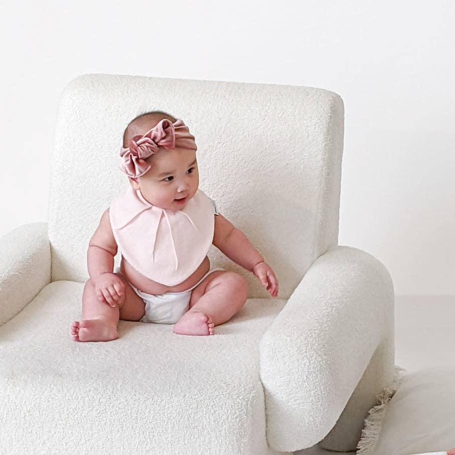 Cleo & Bebe Waterproof Bib Bandana - Pink Waffle