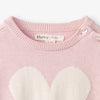 Hatley Sweet Heart Sweater Romper - Bridal Rose