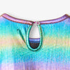 Hatley Metallic Rainbow Puff Sleeve Dress - Rainbow Metallic