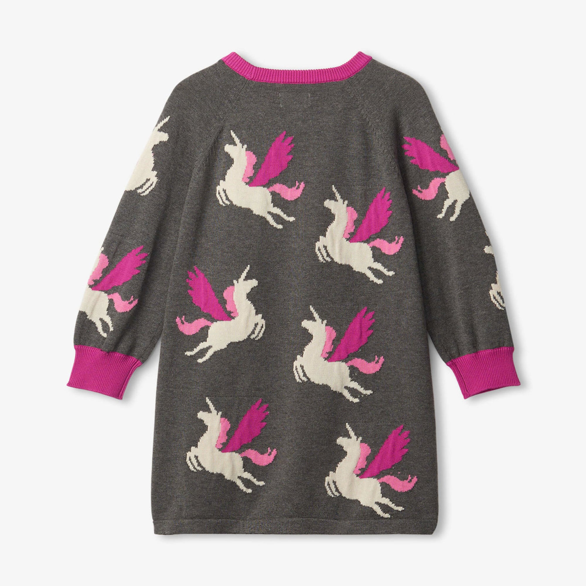 Hatley Galactic Pegasus Swing Sweater Dress - Charcoal Melange