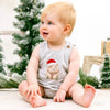 Bebe Christmas Wombat Bodysuit - Grey Stripe