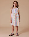 Goldie + Ace Rudy Linen Dress - Pastel Stripe