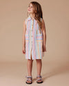 Goldie + Ace Rudy Linen Dress - Pastel Stripe