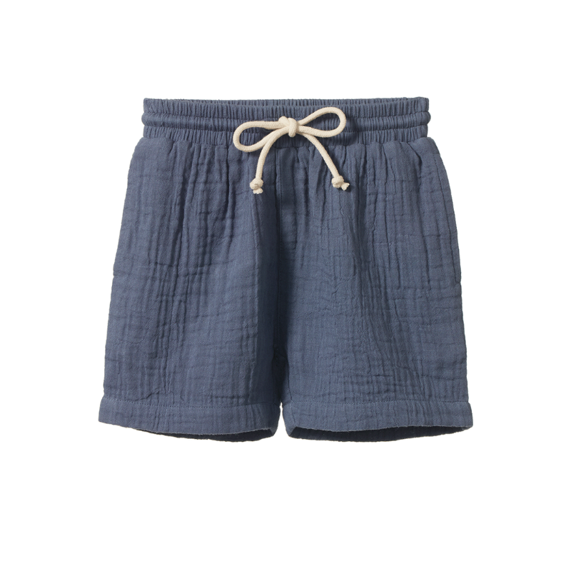 Nature Baby  James Shorts Muslin -  Vintage Indigo