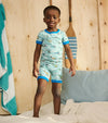 Hatley Helicopters Cotton Short Pajama Set - Aqua Haze