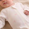 Purebaby 2 Pack Zip Growsuit - Pale Pink Bear