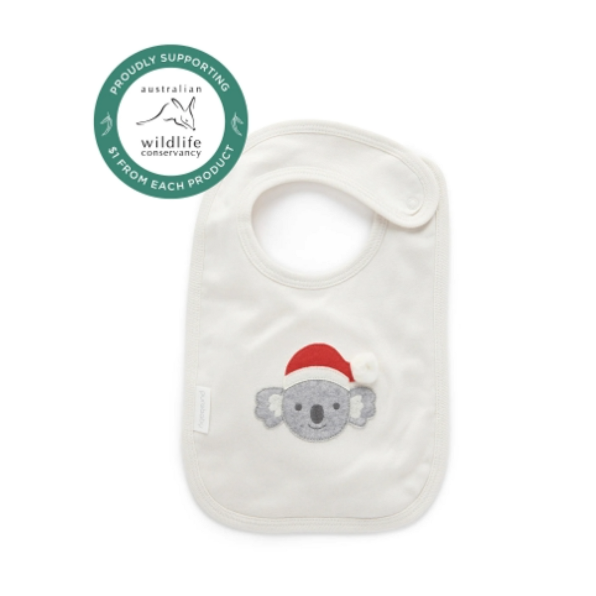 Purebaby Santa Bib- Cloud