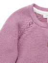 Purebaby Scalloped Cardigan - Lavender Melange