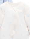 Purebaby 2 Pack Zip Growsuit - Pale Blue Bear
