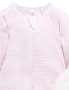 Purebaby 2 Pack Zip Growsuit - Pale Pink Bear
