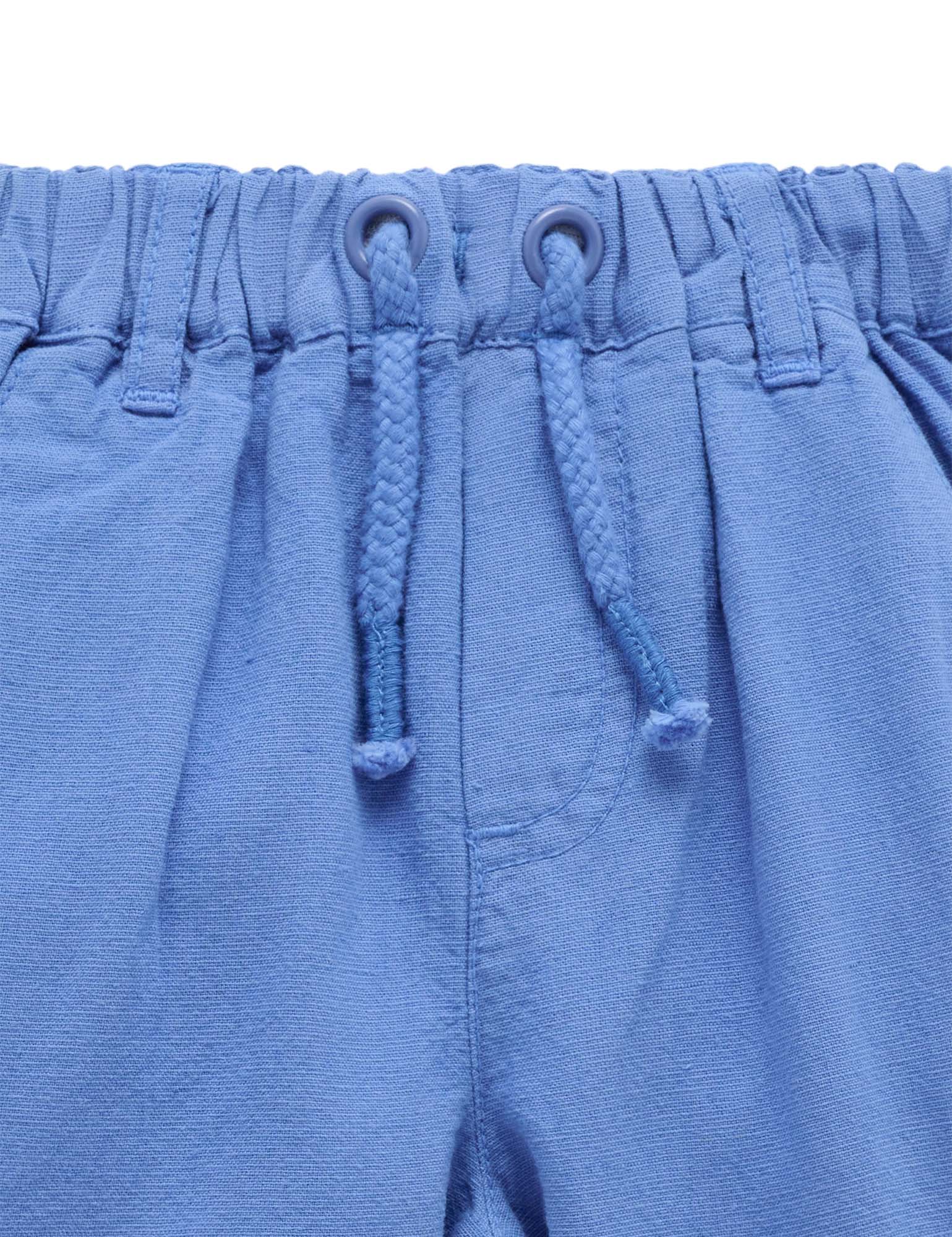 Purebaby Linen Blend Shorts - Pacific