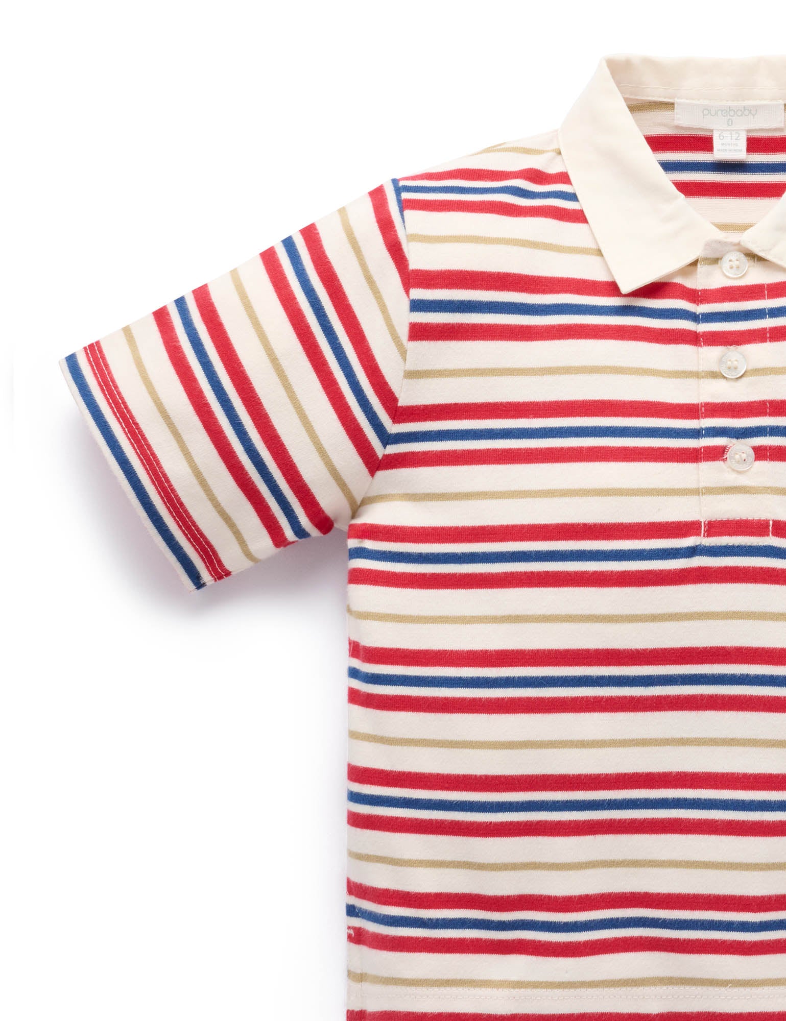 Oversized Striped Polo - Celebration striped
