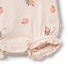 Wilson &amp; Frenchy - Organic Pointelle Ruffle Growsuit Peaches