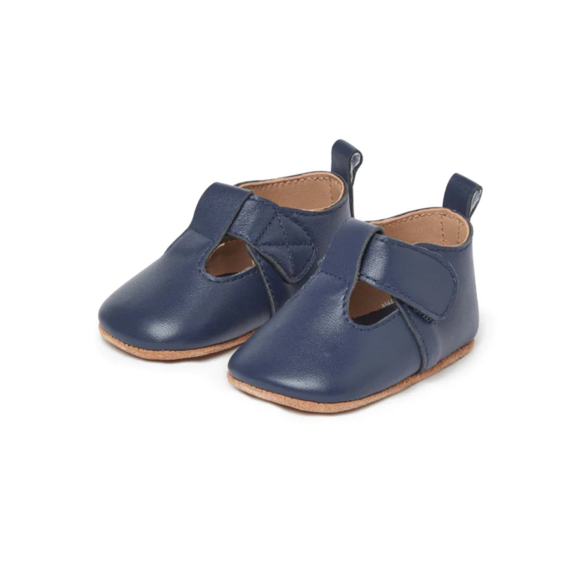 Purebaby Leather T-Bars  Shoes - Navy